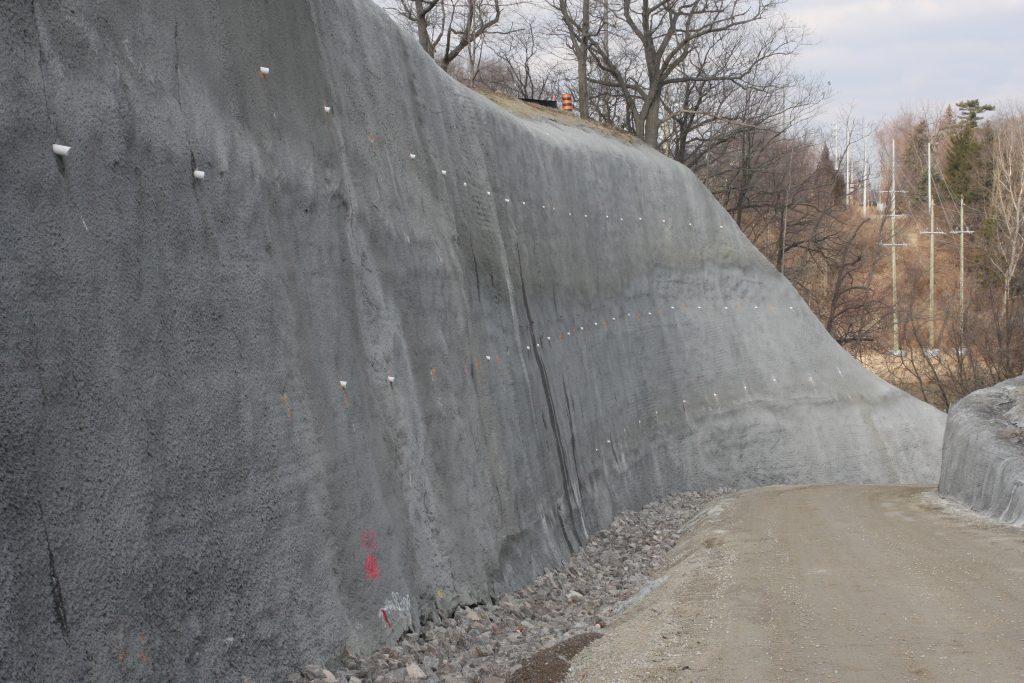 Shotcrete for Slope Retention