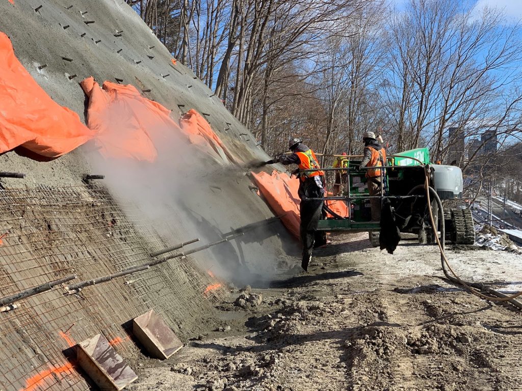 LRT Slope Protection at Retaining Wall