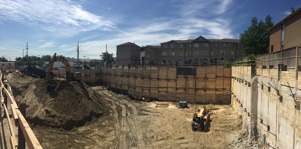 Upper House Condominiums - Caisson Wall Piles and Lagging